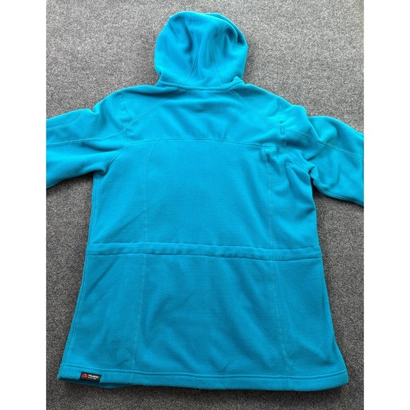 Lands' End Polartec Aircore 200 Fleece Hoodie Women 18 Blue Full Zip Jacket - Picture 3 of 14